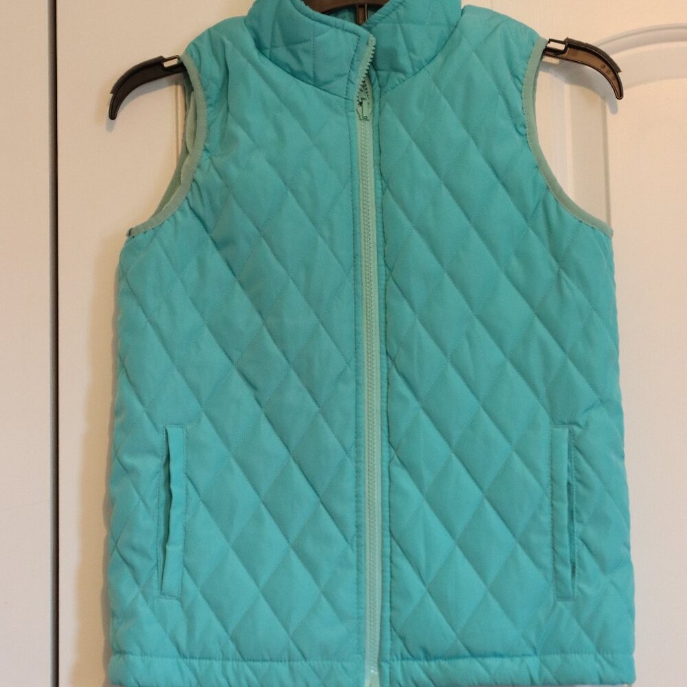 Cat & Jack Quilted Zip Front Sleeveless Vest Size L (10-12) Outdoor Casual Kids